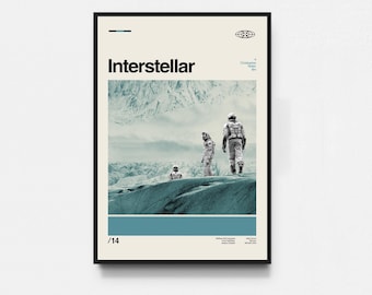 Limited Interstellar Retro Poster, Midcentury Art, Minimalist Art, Retro Poster, Vintage Poster, Home Decor