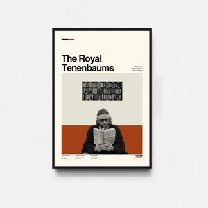 Poster dei Tenenbaum, stampa di Wes Anderson, poster del film, arte di metà secolo, arte minimalista, poster retrò, poster vintage, arredamento per la casa