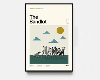 The Sandlot Poster, The Sandlot Print, Movie Poster, Midcentury Art, Minimalist Art, Retro Poster, Vintage Poster, Home Decor