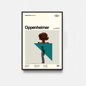 Oppenheimer Film Poster, Oppenheimer Print, Filmposter, Midcentury Kunst, minimalistische Kunst, Retro Poster, Vintage Poster, Wohnkultur
