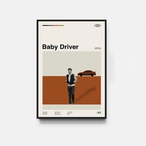 Baby Fahrer Poster, Baby Fahrer Filmposter, Filmposter, Midcentury Kunst, minimalistische Kunst, Retro Plakat, Vintage Plakat, Wohnkultur