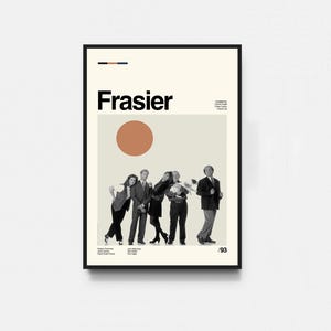 Frasier Poster, Frasier Filmplakat, Filmplakat, Midcentury Kunst, minimalistische Kunst, Retro Plakat, Vintage Plakat, Wohnkultur