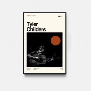 Póster de Tyler Childers, Impresión de Tyler Childers, Póster musical, Arte de mediados de siglo, Arte minimalista, Póster retro, Póster vintage, Decoración de pared