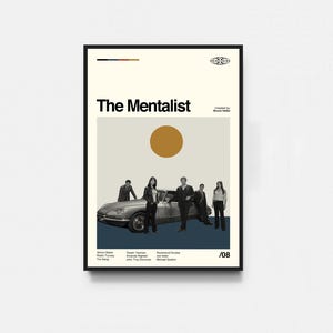 Póster de El mentalista, impresión de El mentalista, póster de película, arte de mediados de siglo, arte minimalista, póster retro, póster vintage, decoración de pared