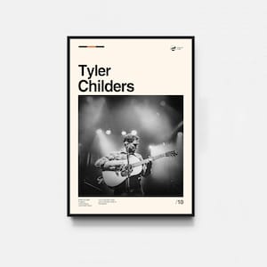 Póster de Tyler Childers, Impresión de Tyler Childers, Póster musical, Arte de mediados de siglo, Arte minimalista, Póster retro, Póster vintage, Decoración de pared