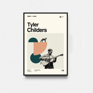 Póster de Tyler Childers, Impresión de Tyler Childers, Póster musical, Arte de mediados de siglo, Arte minimalista, Póster retro, Póster vintage, Decoración de pared