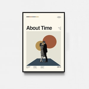 Poster About Time, Stampa About Time, Poster del film, Arte di metà secolo, Arte minimalista, Poster retrò, Poster vintage, Arredamento per la casa