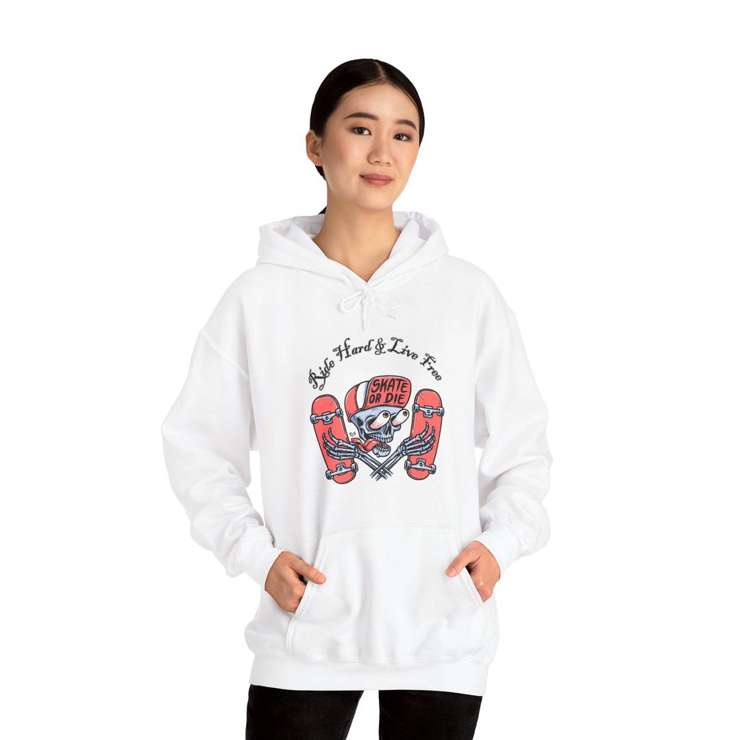 Buy EqualLife 100% Cotton 300 GSM Full Sleeves Printed Hoodie Born To Ride Bullet Bikers Live Free Design By ZingerTees Men EL9410011 46, Black At