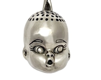 Baldie Baby Kopf Halskette silber Oddity Odd gold seltsame Teile