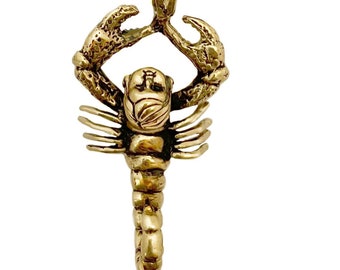 Scorpion Girl Necklace      gold  silver doll baby