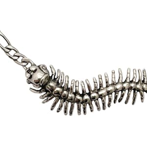 Centipede Girl Necklace     silver gold creepy cute jewelry