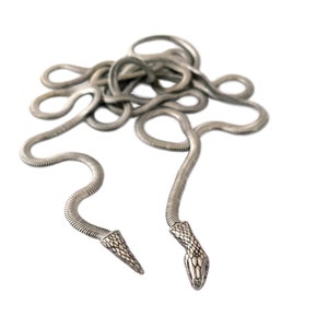 Collar Serpiente Lariat Oro Negro plata serpiente envolvente