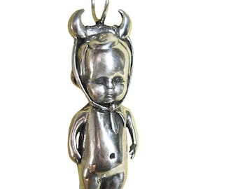 Taurus  Necklace Zodiac           bull baby  silver gold jewelry statement