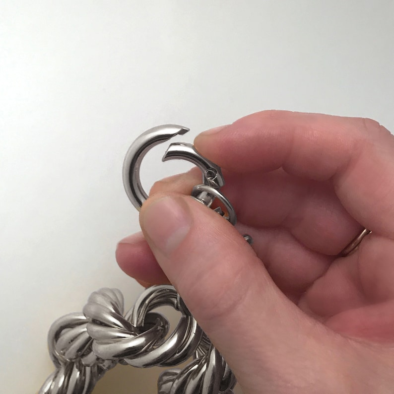 Dog Collar Silver Rope Chain Large Big Huge Dookie Necklace Etsy