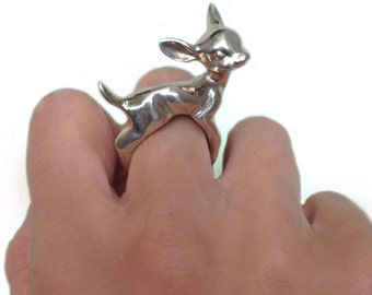 Deer Ring     silver gold jewelry bambi fawn