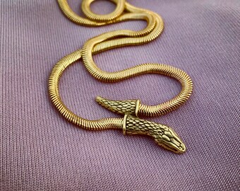 スネークチェーンネックレス ゴールド サーペント - Etsy 日本