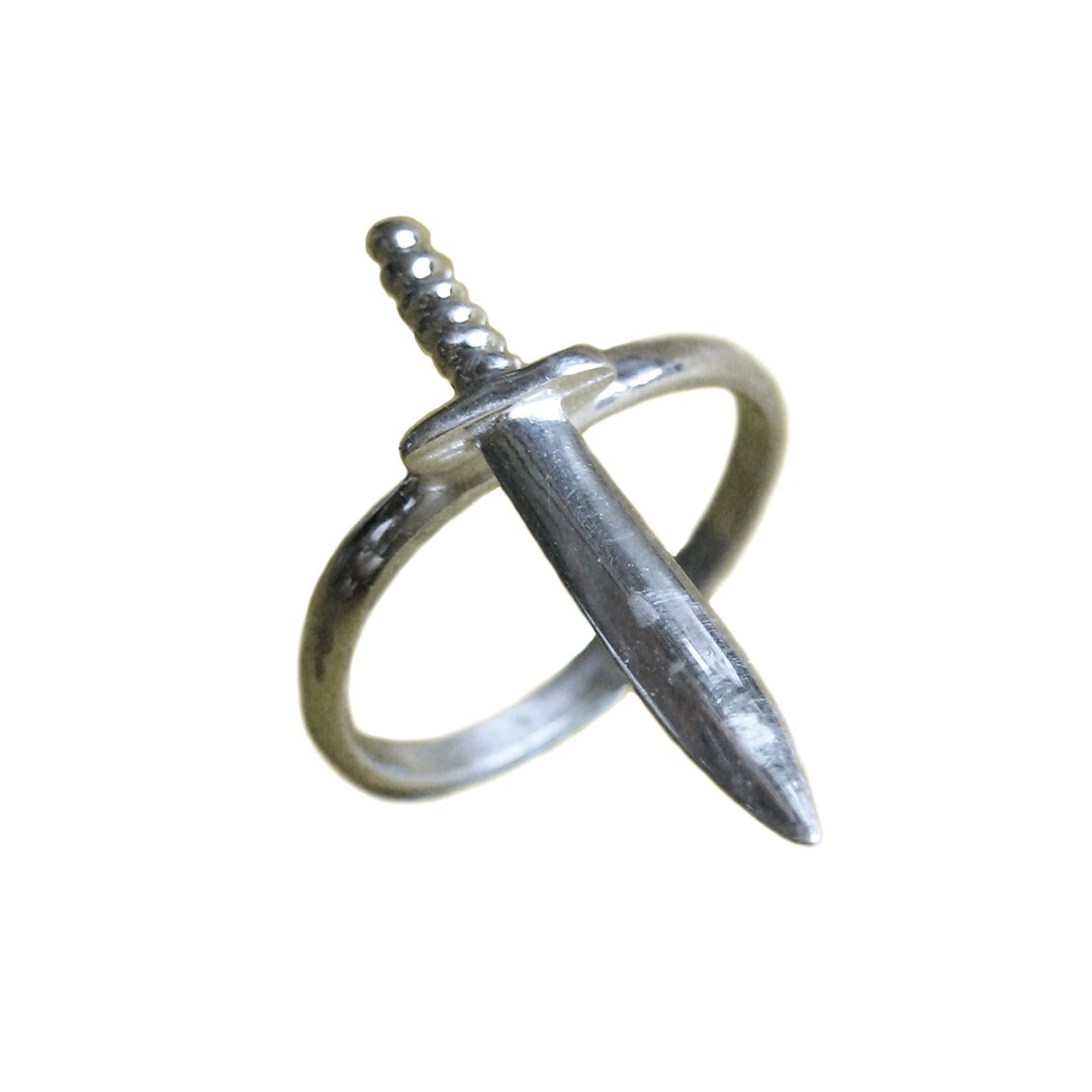 Sword Ring Silver Gold Stacking Jewelry - Etsy