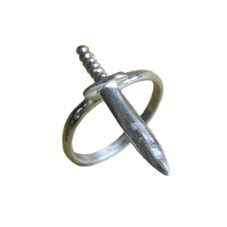 Sword Ring silver gold stacking jewelry Sterling Silver