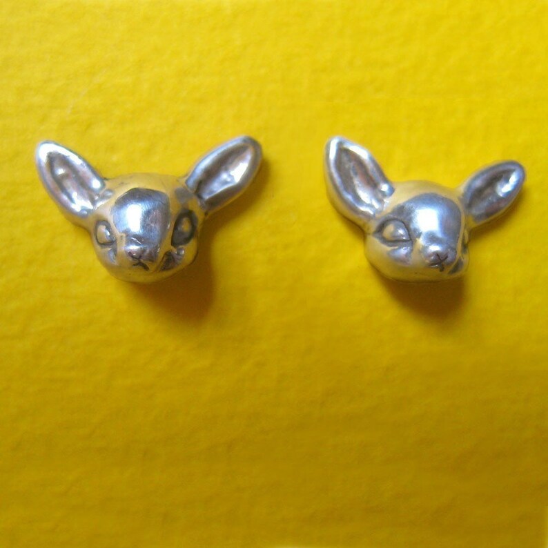 Deer Earrings studs post bambi fawn silver gold jewelry image 4