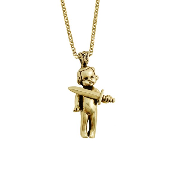 Shop Her Story Vodoo 14K Yellow Gold, 1.45 TCW Diamond, & Ruby Doll Pendant  Necklace | Saks Fifth Avenue