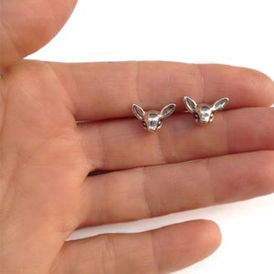 Deer Earrings studs post bambi fawn silver gold jewelry image 3