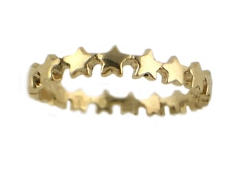 Star Ring      eternity silver gold stacking stackable jewelry