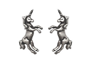 Unicorn Earrings           studs post silver gold jewelry sterling small