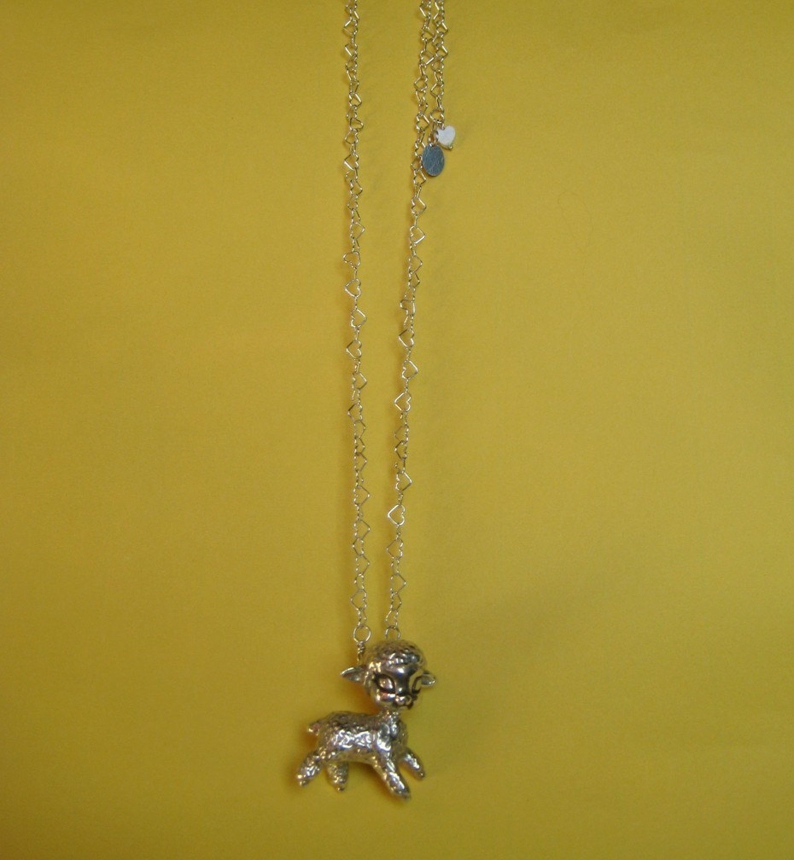 Lamb Necklace Sheep Pendant Charm Silver Gold Etsy