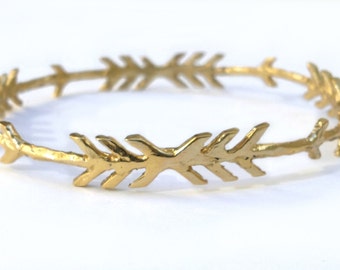 Chevron Arrow Bracelet    cuff silver gold jewelry