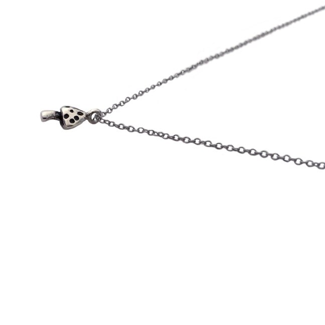 Silver Plated 3D Mushroom Pendant Necklace – 1 Inch Toadstool Charm On 18" Zinc Alloy Chain, Magic Shroom Jewelry - View #13