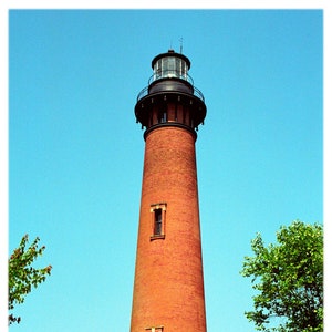 Currituck Beach Lighthouse, Outer Banks, North Carolina Photography - kust, strand, nautisch woondecoratie Fine Art Print of notitiekaartenset