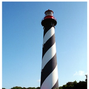 St. Augustine Light Station, Florida Photography - Plage, côte, décoration nautique Impression d’art ou cartes de notes
