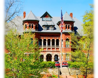 UNC Greensboro Foust Building, North Carolina Photography - UNCG Home Decor Fine Art Print of notitiekaartenset