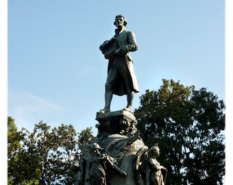 UVA Thomas Jefferson Statue - Universiteit van Virginia, Collegiale fotografie, Home Decor Fine Art Print of Notitiekaarten