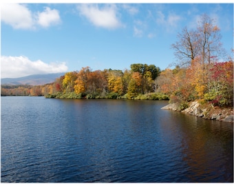 Price Lake in Autumn - Blue Ridge Parkway, North Carolina Photography - Fine Art Print of Notitiekaartenset