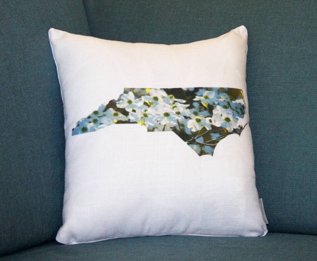 NC State Shape Throw Pillows North Carolina Photography Etsy