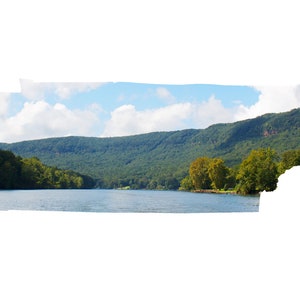 Tennessee Map Art - Tennessee River - Volunteer State Photography Home Decor Fine Art Print or Note Cards