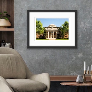 Davidson College Chambers Building - Fotografía de Carolina del Norte, impresión de bellas artes de decoración del hogar colegiado o tarjetas de notas