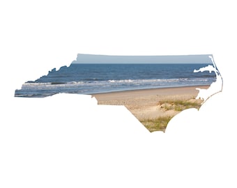 NC Shape - Ocean Isle Beach - Fotografía de los Outer Banks de Carolina del Norte, decoración del hogar, impresión artística o tarjetas de notas