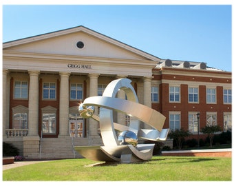 UNC Charlotte Grigg Hall - North Carolina Photography, Collegiate Home Decor Fine Art Print or Note Cards