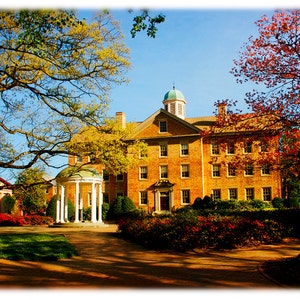 UNC-Chapel Hill Old Well and South Building, North Carolina Photography - UNC-CH, College Home Decor Fine Art Print of notitiekaartenset