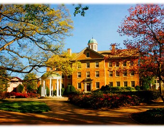 UNC-Chapel Hill Old Well and South Building, North Carolina Photography - UNC-CH, College Home Decor Fine Art Print of notitiekaartenset