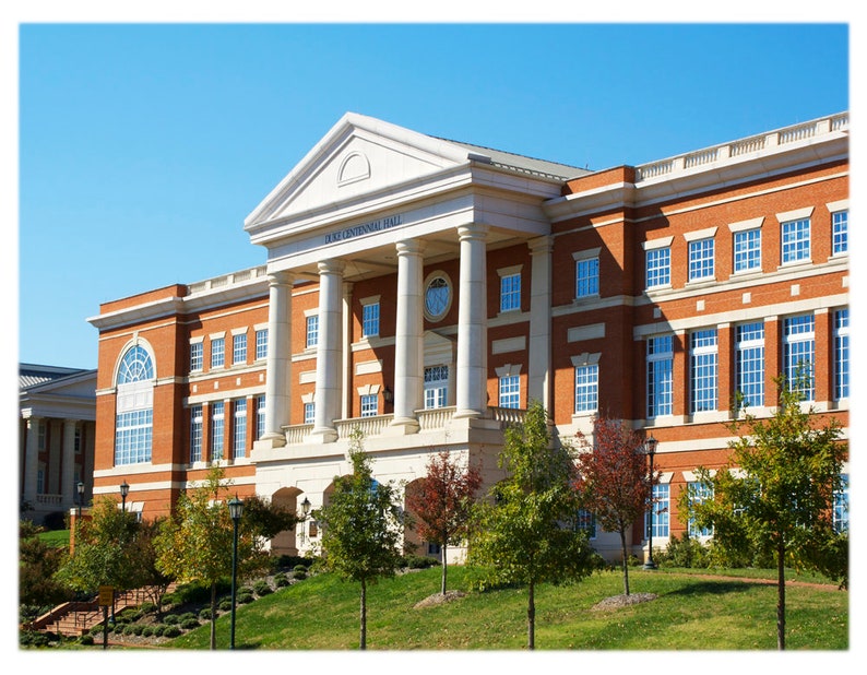 UNC Charlotte Duke Centennial Hall North Carolina Photography, Collegiate Home Decor Fine Art Print or Note Cards image 1