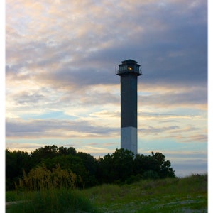 Charleston Light Sunset, South Carolina Photography -  Beach, Coastal, Nautical Home Decor Art Print or Note Cards