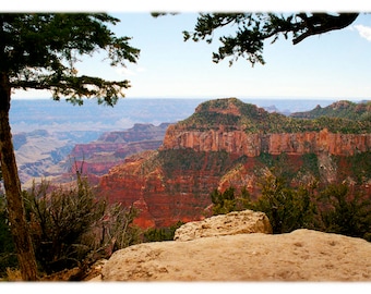 Bright Angel View - Grand Canyon Photography, Southwestern Home Decor Fine Art Print or Note Cards
