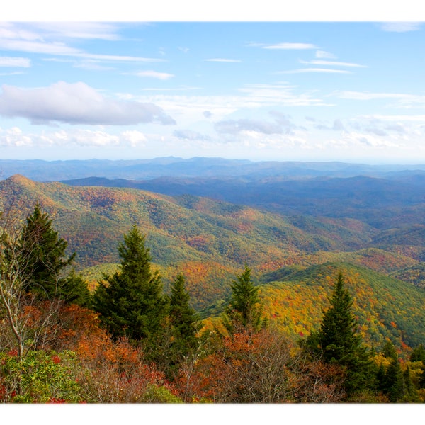 Devil's Courthouse View, North Carolina Photography - Appalachian, Blue Ridge Mountains Home Decor Art Print or Note Cards