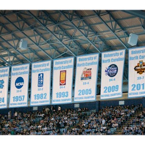 UNC Chapel Hill Tar Heels Basketball National Championship Banners - North Carolina Photography, Sports Fine Art Print or Note Cards