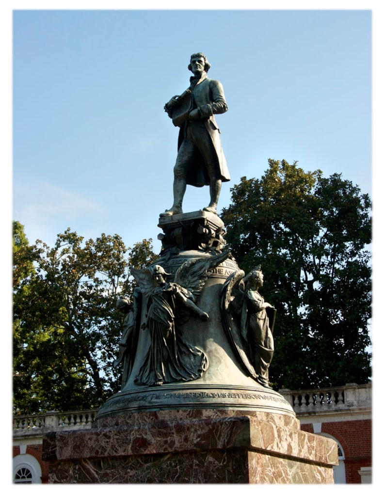 UVA Thomas Jefferson Statue University of Virginia Etsy