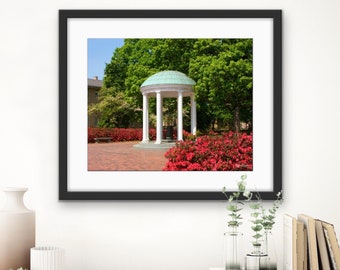 UNC Chapel Hill, Old Well and Azaleas, North Carolina Photography - Fine Art Print, Home Decor - Stationery, Note Cards