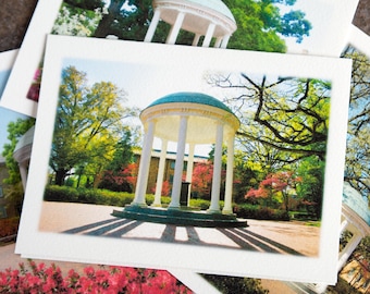 Tarjetas de felicitación con fotografías del antiguo pozo de UNC Chapel Hill - Juego de papelería - 4 fotos diferentes